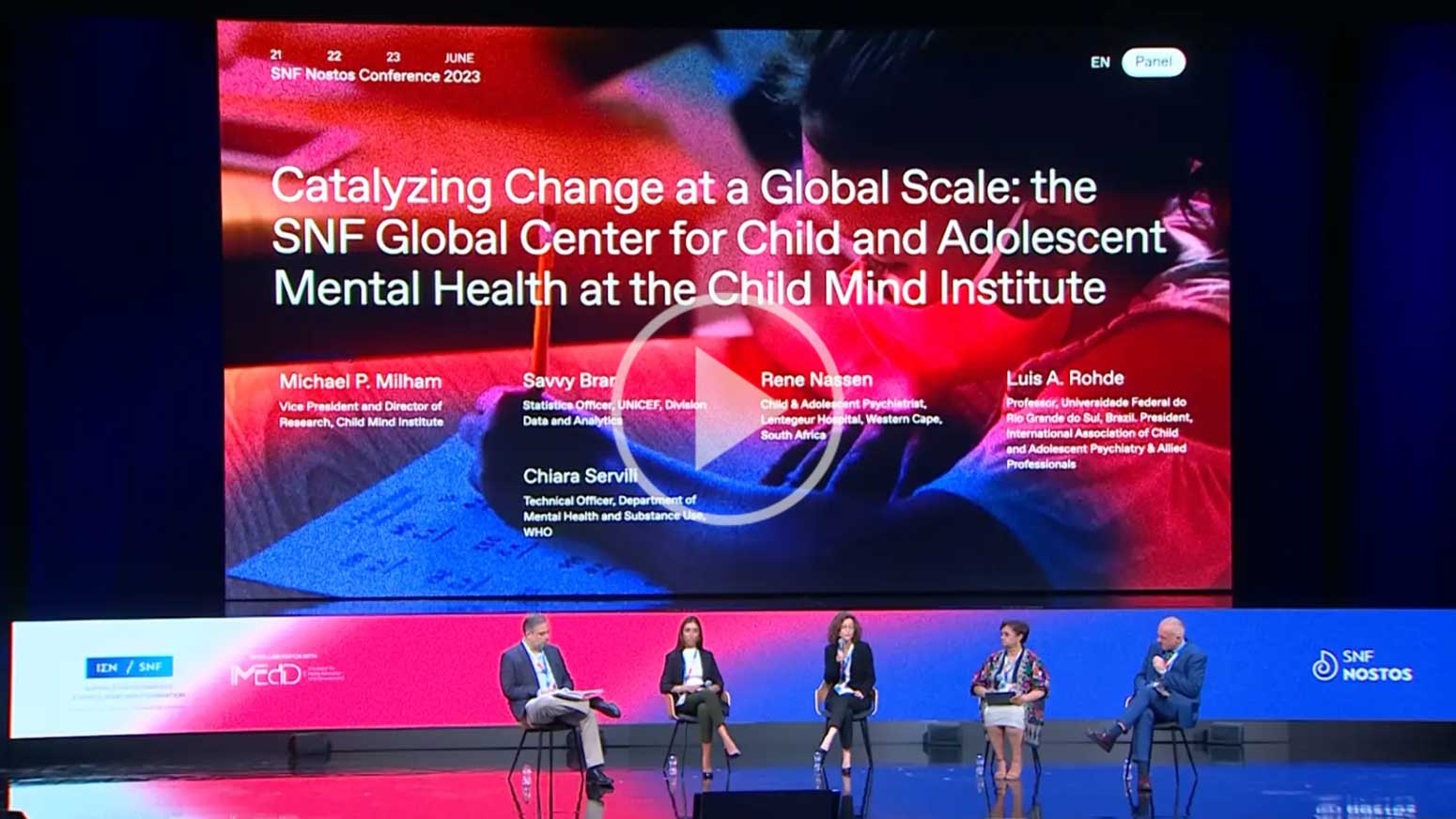 Catalyzing change at a global scale: The SNF Global Center for Child and Adolescent Mental Health at the Child Mind Institute 